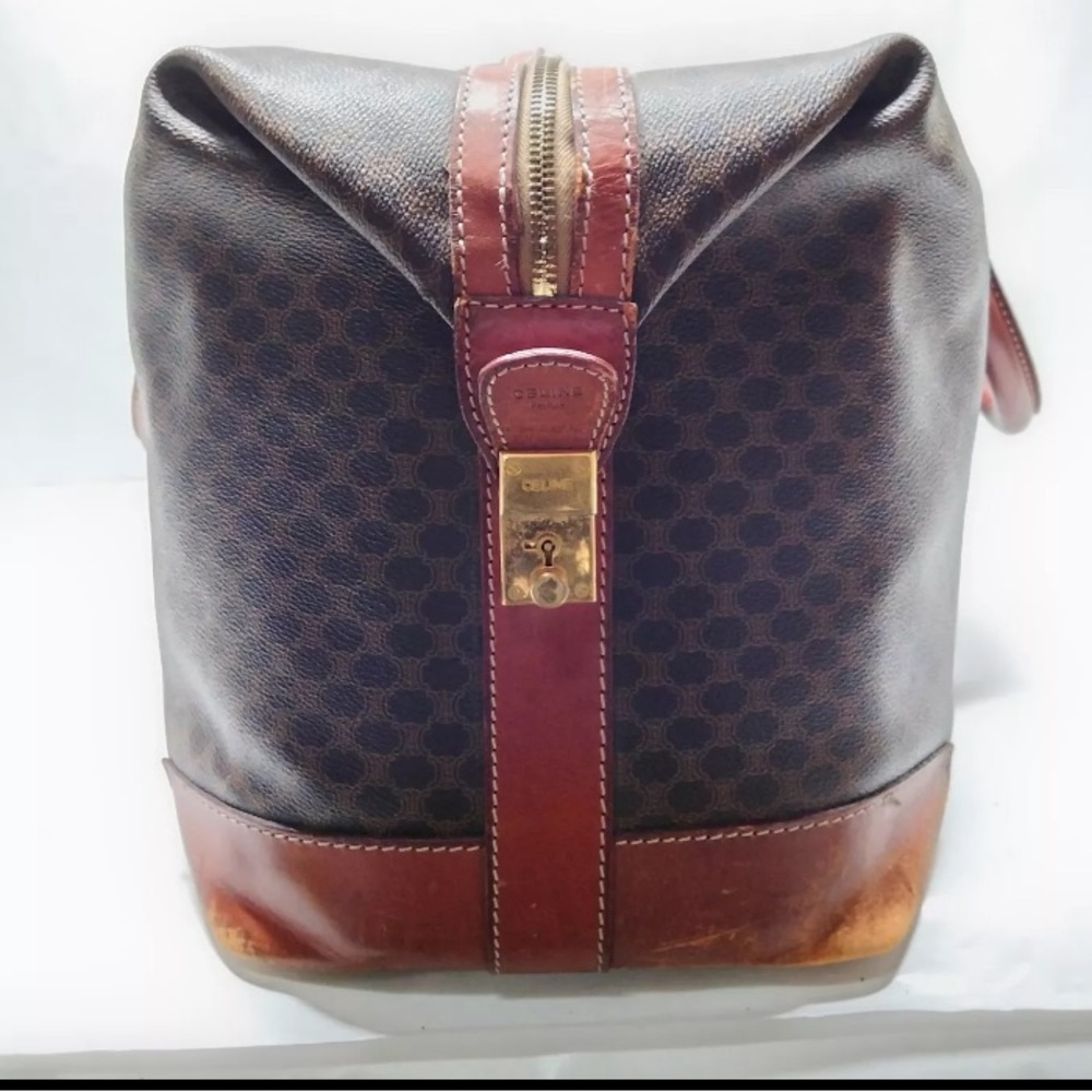Celine Vintage KeepAll 45 Sport Duffel Weekender Triomphe Macadam Canvas - Picture 2 of 9